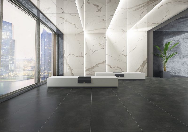 Vista Anthracite Lappato Rett. 60x120 płytki gresowe imitujące beton 152259