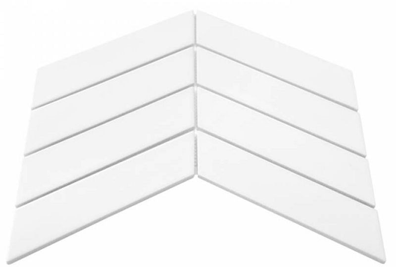 Dunin Royal Chevron White Matt 31,8x22,4 płytki jodełki ścienne 103522