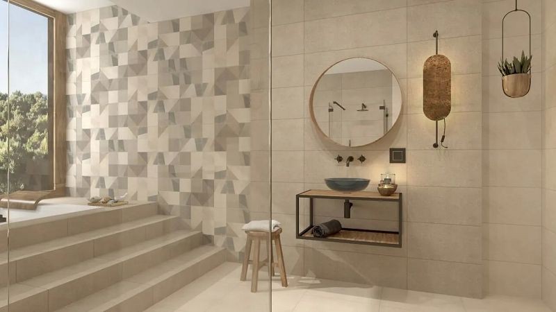El Molino Austin Taupe Rect. 30x90 płytki ścienne betonowe 125528