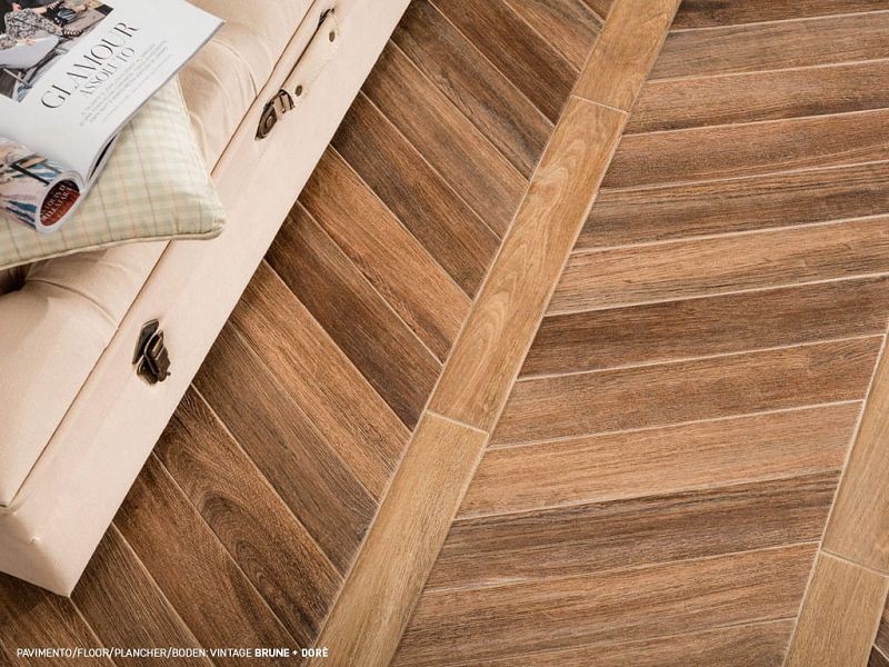 Rondine Vintage Dore Chevron 7,5x40,7 płytka gresowa 150478