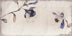 Płytki wrzoryste z kwiatem Mainzu Esenzia Fabola Blu Dekor 15x30