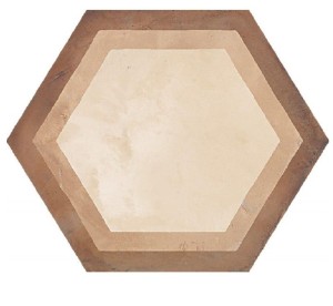 Marca Corona Terra Cornice Esagona Versione C 25x21,6 0393 płytki heksagonalne
