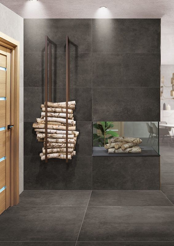 Cercom Square Black In 120x120 płytki gresowe imitujące beton 120354