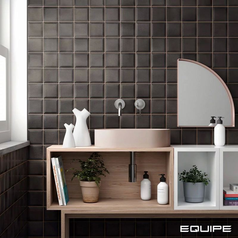 Equipe Memphis Graphite 10x10 płytki ścienne cegiełki 128230