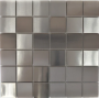 Mozaika aluminiowa srebrna duży kwadrat Metropol MM 0329 29,8 x 29,8 79486