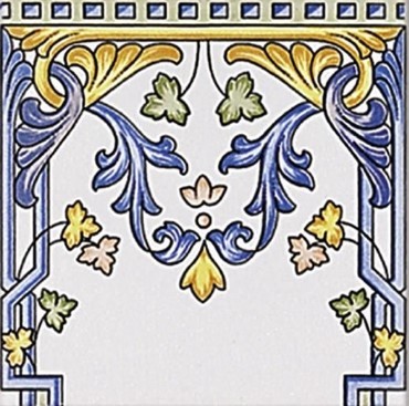 Płytki patchworkowe biało-niebieskie Mainzu Zócalo Mallorca Azul 20x20 64311