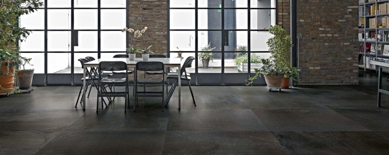 Płytki podłogowe spiek kwarcowy cienkie metal brąz szary duże Florim Floor Gres Flowtech Aged Bronze 757909 160x320 94553