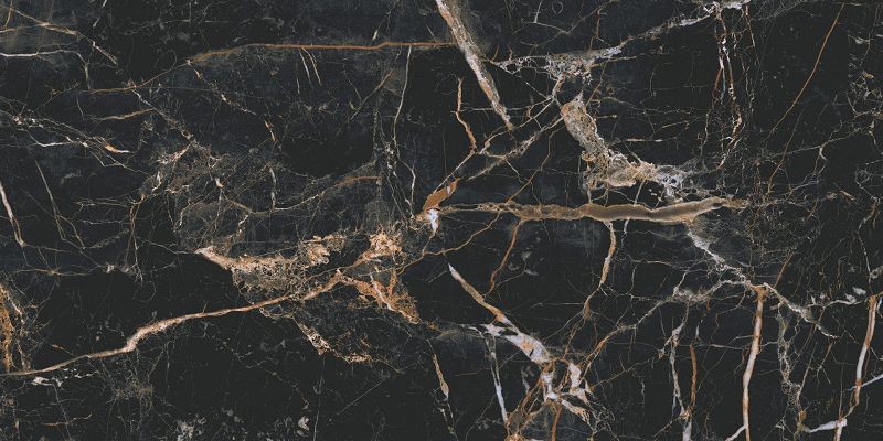 Marquina Gold POLER 59,7x119,7 płytka gresowa imitująca czarny marmur 144842