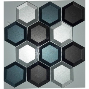 Mozaika małe heksagon szrebrno Turcja DA Mozaika Reflex Cobalt 23X26,5