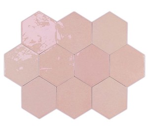 WOW Zellige Hexa Pink 10,8x12,4 płytki heksagonalne