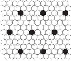 Dunin Mini Hexagon B&W Spot 26x30 mozaika heksagonalna