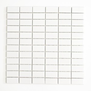 Mozaika prostokąt mały biały mat Metropol MM 0117 30,0 x 30,0