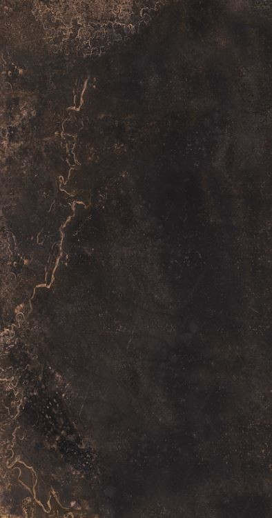 Płytki grafit przetarte ze rdzą metalizowane industrialne Sant Agostino Oxidart Black 60x120 79404