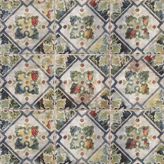 Płytki łazienkowe małe ornament kolorowy Mainzu Livorno Decor Micheli 20X20 55975