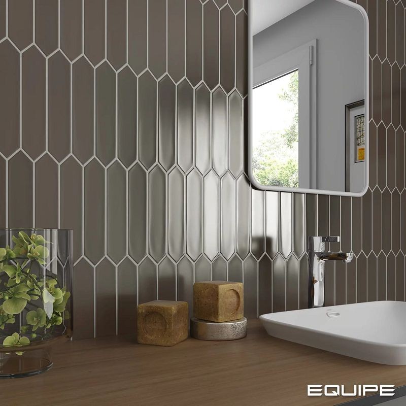 Equipe Lanse Silver 5x25 płytki ścienne metalizowane 127906