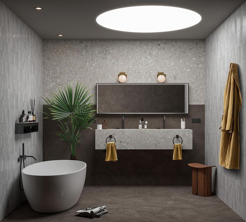 Marazzi Rice Grigio Strutt. Pleat 3D Lux 7,5x20 M96K płytki ścienne cegiełki 141502