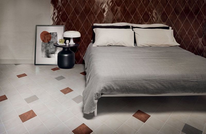 Marca Corona Ossidi Vinaccia Glossy Rombo 18,7x32,4 F145 płytki gresowe betonowe romby 143704