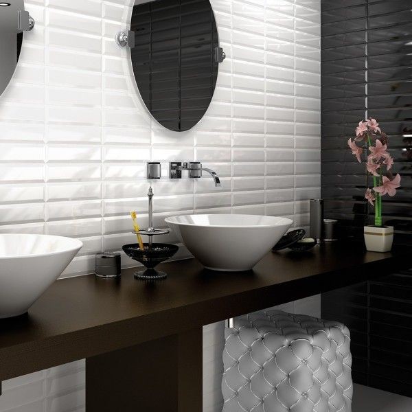 Equipe Metro Black 7,5x30 płytka ścienna 158985