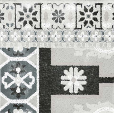 Płytka podłogowa ścienna salon przetarty szary biały patchwork ABK Play Capret Mix Grey 20x20 86787