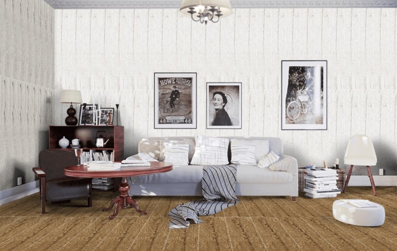 Płytki podłogowe, ścienne naturalne drewno brązowe Porcelanosa Delaware Nogal 29,4x180 81309