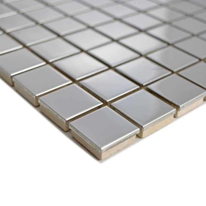 Mozaika aluminiowa srebrna średni kwadrat Metropol MM 0328 29,8 x 29,8 103076