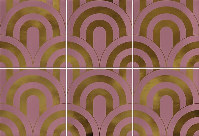 Vives Hanami Takada Marsala Oro 23x33,5 płytki ścienne 153379