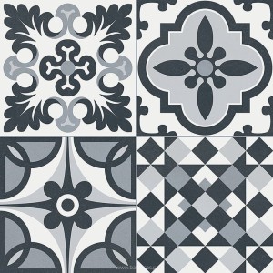 Gayafores Heritage Black 33,15x33,15 płytki patchwork podłogowe