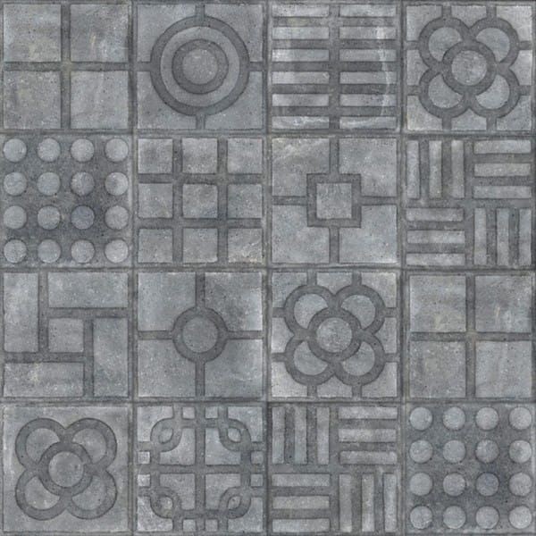 Vives Paulista Grafito 20x20 MIX płytka gresowa patchwork 154621