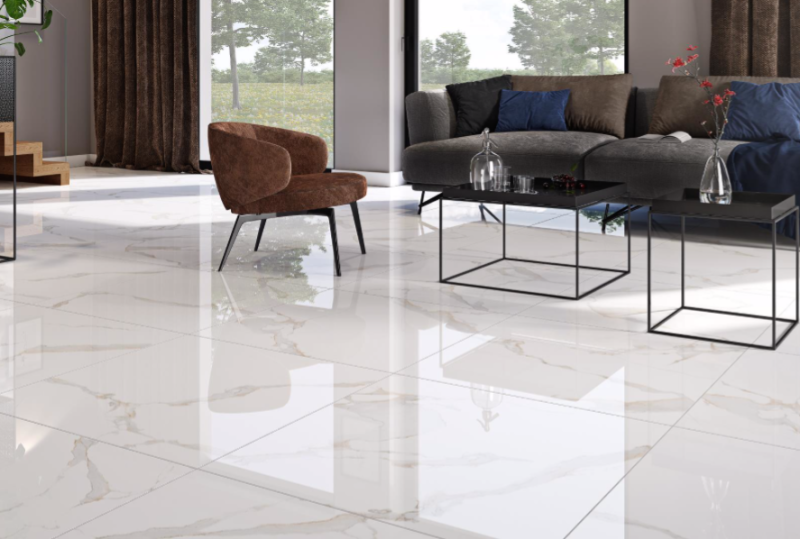 Marmur biały szraro-beżowa żyła Intermatex Domus Bianco 60x60 crt,jc 100334