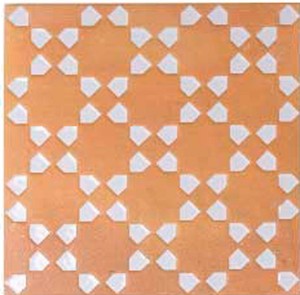 WOW Bejmat Decor Tan White 15x15 płytka gresowa dekoracyjna
