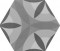 Płytki heksagonalne wzorzyste szare Equipe Hexatile Harmony Nature B&amp;W 17.5X20 71709