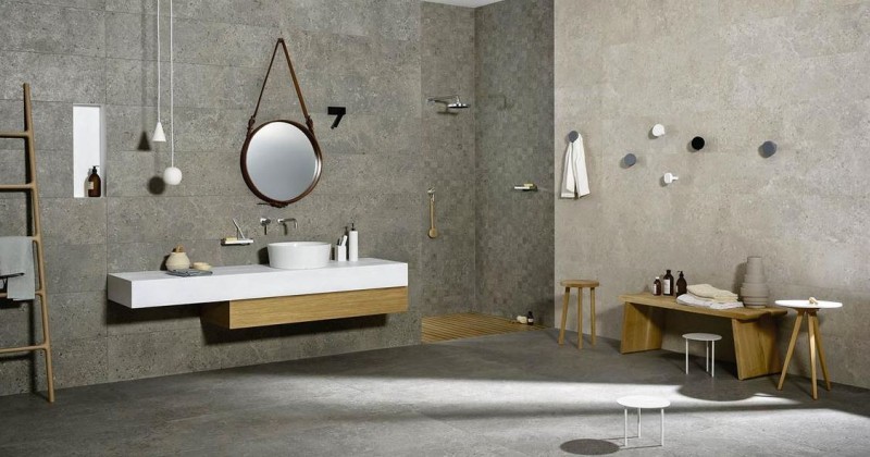 Płytki lastryko szare naturalny kamień Marazzi Mystone Grigio Fleury 75x75 40854