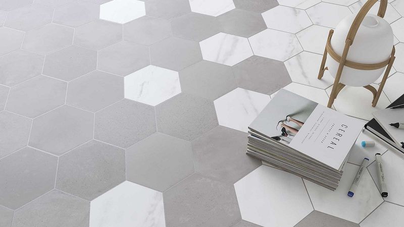 WOW Concrete Hexagon Ash Grey 20x23 płytka heksagonalna 155699