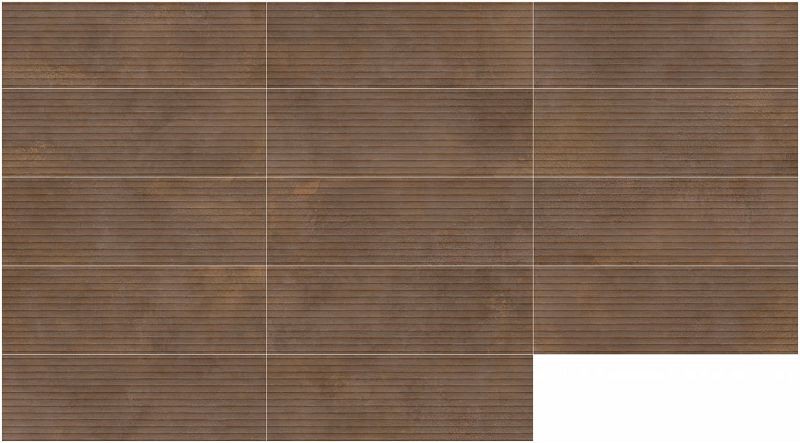 Saloni Metallo Metric Oxido 30x90 LPG665 płytki ścienne imitujące metal 151304