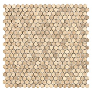 Dunin Metallic Allumi Gold Hexagon 14 30x30 mozaika heksagonalna metalowa