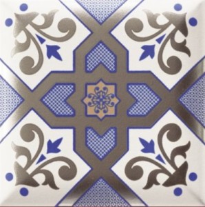 Płytki orientalne granatowe Mainzu Hd Effects Dekor Esna Blu 15x15