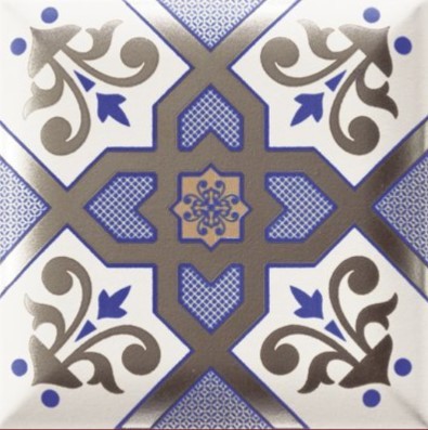 Płytki orientalne granatowe Mainzu Hd Effects Dekor Esna Blu 15x15 48649