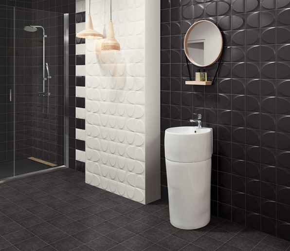Płytki 3d białe matowe Mainzu Zen Uroko White 15X15 48237