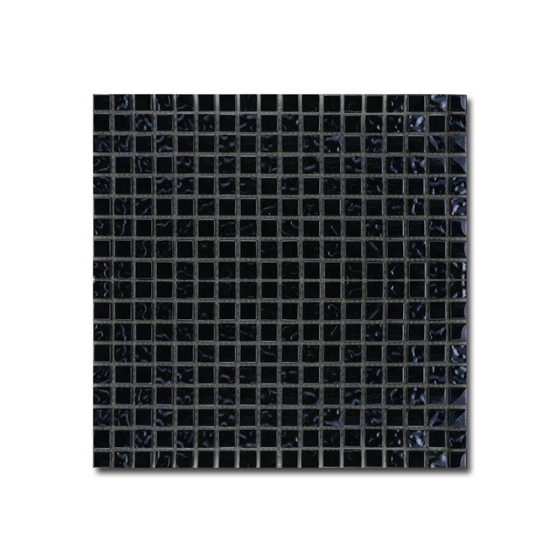 Mozaika czarna kolory srebra mix mała kostka Ell Casa Carbon Glossy 30,5x30,5 85894