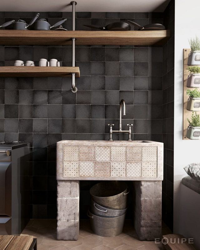 Equipe Magma Black Coal 13,2x13,2 płytka cegiełka 127972