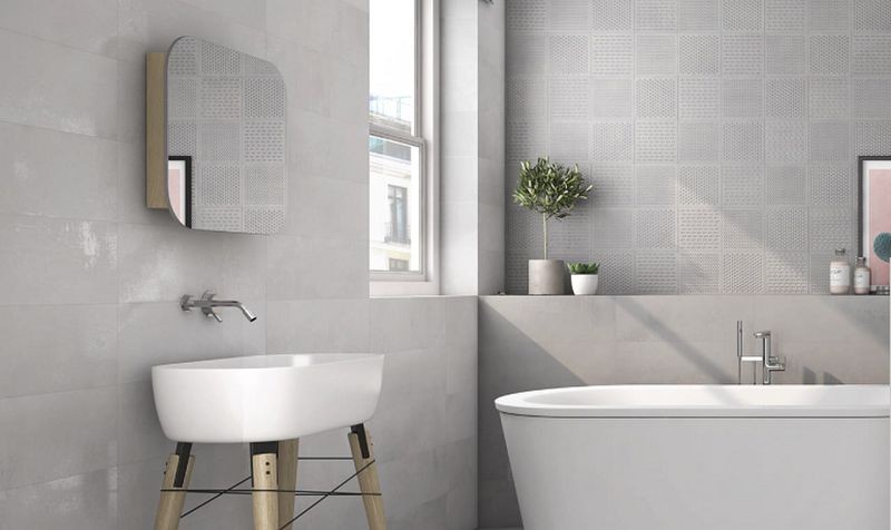 Argenta Gravity Nickel 90x90 płytka podłogowa imitująca beton 114172