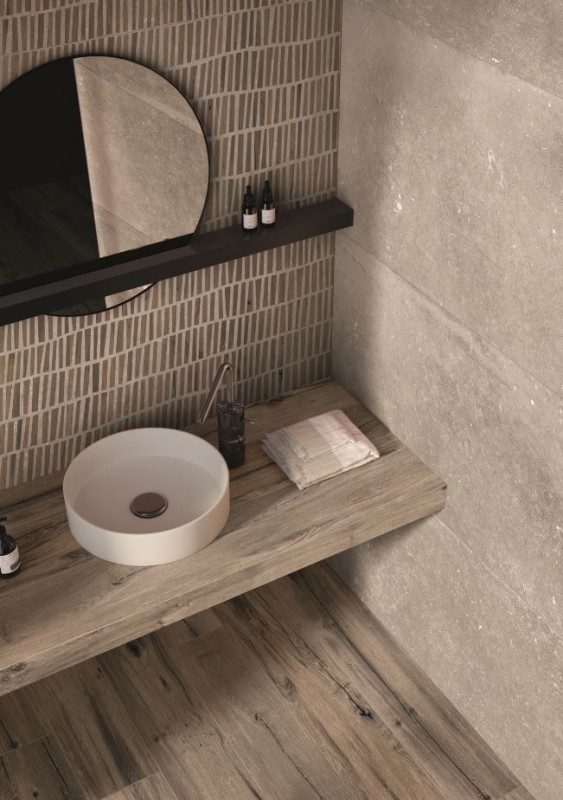 Gres dwrocowy kwadrat rustykalny sęki drewno parkiet brąz Flaviker Nordik Wood PF60005047 Mansion Gold Brown 60x60 77815