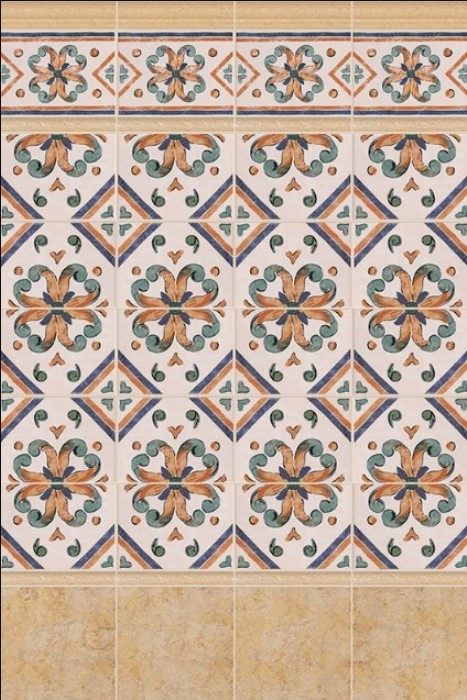 Cokoły ścienne rude Mainzu Zócalo Alhambra Moldura Melado-M 7x28 63042