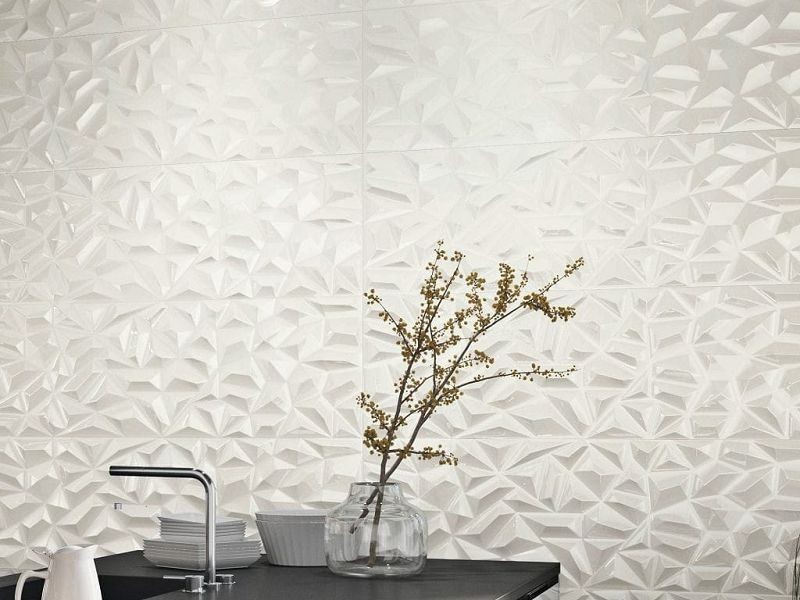 APE Silk Fold White Rect 40x120 płytki ścienne dekoracyjne 112352
