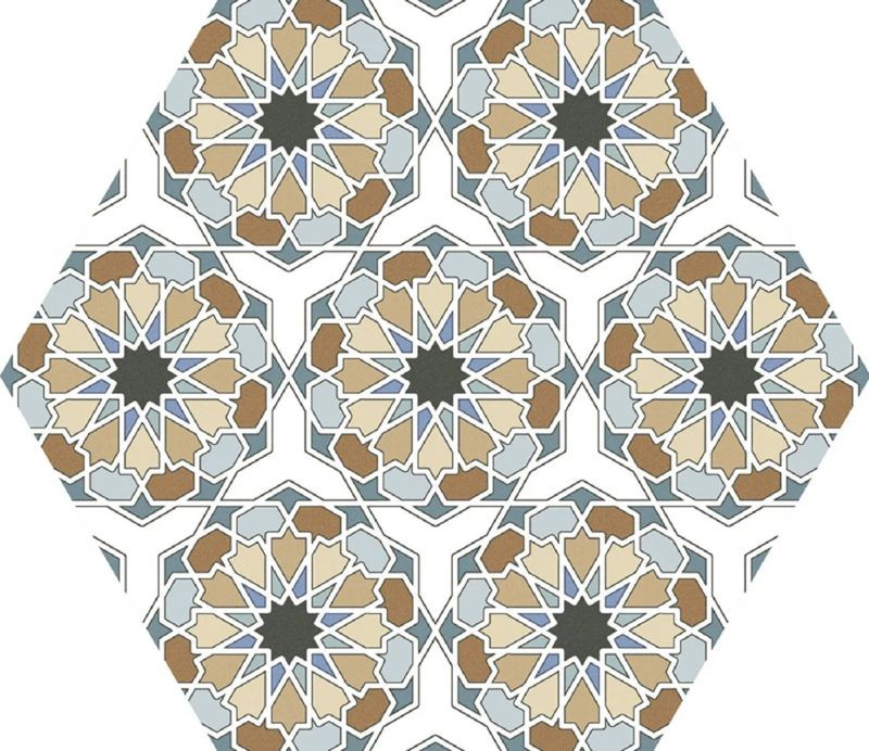 Keros Hexa Al-Andalus Mix 23x27 płytka heksagonalna patchwork marokański 135715