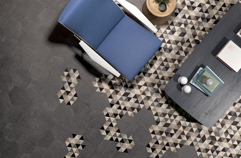 Marca Corona Textile Triangle Mix Esagona 25x21,6 D627 płytki heksagonalne 144619