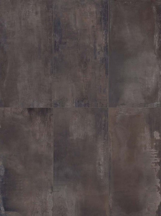 Gres podłogowy duży format cienkie grafitowe rdzawe wiełki format ABK Interno 9 Dark Rett 160x320 20807