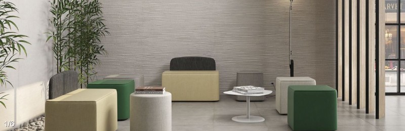 Płytki podłogowe beton szary satyn Saloni Integra DKP230 Intera Arena 60x60 82635