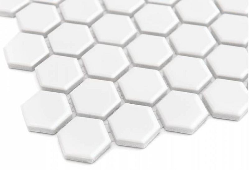 Dunin Mini Hexagon White 30x26 mozaika heksagonalna 103669