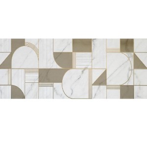 Marazzi Allmarble Altissimo Golden White Satin Decoro Club 40x120 M8T5 płytka ścienna